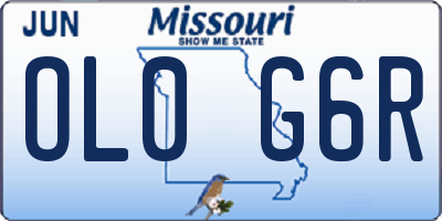 MO license plate OL0G6R