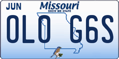 MO license plate OL0G6S
