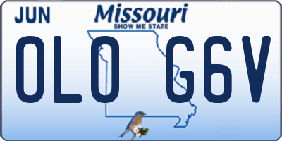 MO license plate OL0G6V
