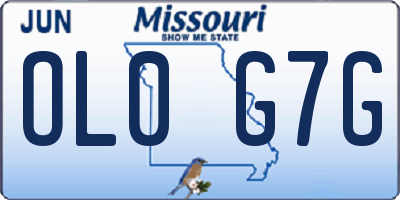 MO license plate OL0G7G