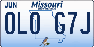 MO license plate OL0G7J