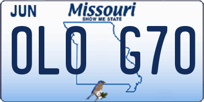 MO license plate OL0G7O