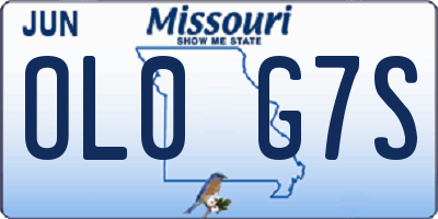 MO license plate OL0G7S