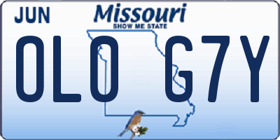 MO license plate OL0G7Y