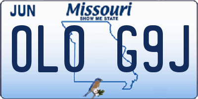 MO license plate OL0G9J