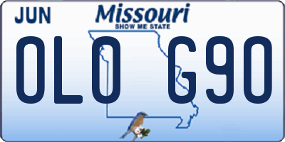 MO license plate OL0G9O