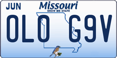 MO license plate OL0G9V