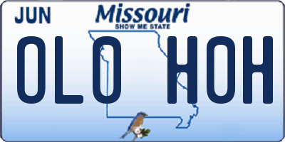 MO license plate OL0H0H
