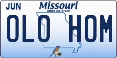 MO license plate OL0H0M