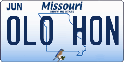 MO license plate OL0H0N