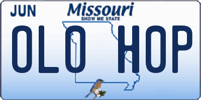 MO license plate OL0H0P