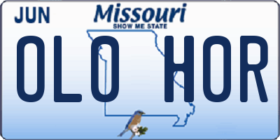 MO license plate OL0H0R
