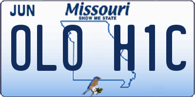 MO license plate OL0H1C