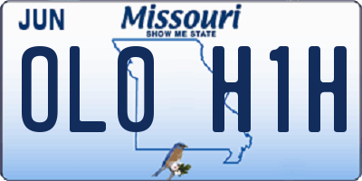 MO license plate OL0H1H