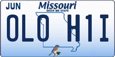 MO license plate OL0H1I