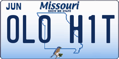 MO license plate OL0H1T
