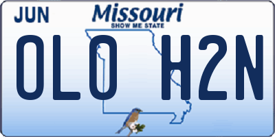 MO license plate OL0H2N