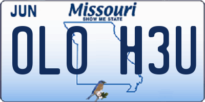 MO license plate OL0H3U