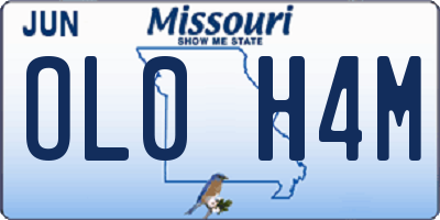 MO license plate OL0H4M