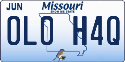 MO license plate OL0H4Q