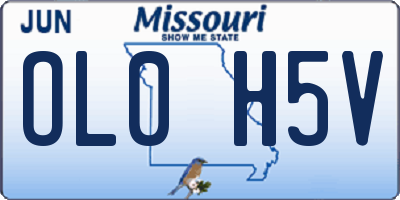 MO license plate OL0H5V