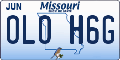 MO license plate OL0H6G
