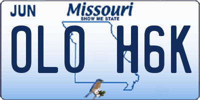 MO license plate OL0H6K