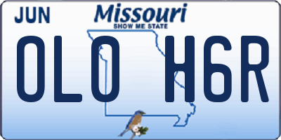 MO license plate OL0H6R