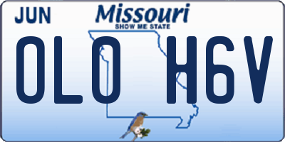 MO license plate OL0H6V