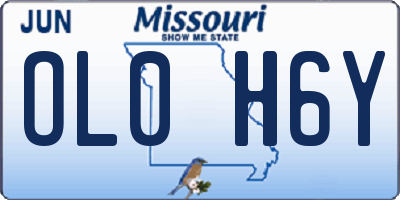 MO license plate OL0H6Y