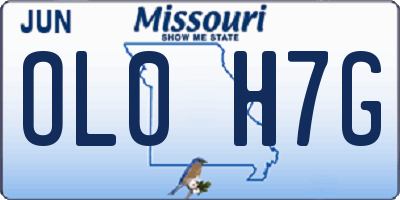 MO license plate OL0H7G
