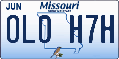 MO license plate OL0H7H