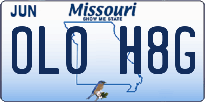 MO license plate OL0H8G