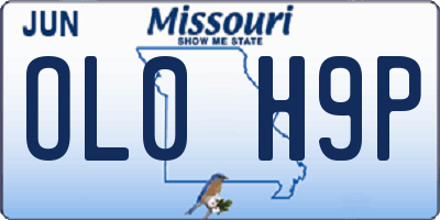 MO license plate OL0H9P