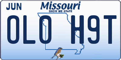 MO license plate OL0H9T