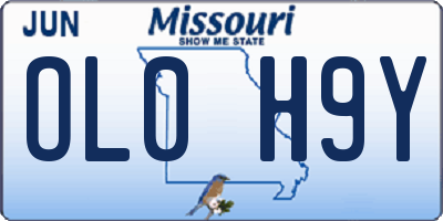MO license plate OL0H9Y