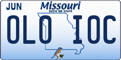 MO license plate OL0I0C