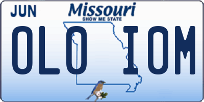 MO license plate OL0I0M