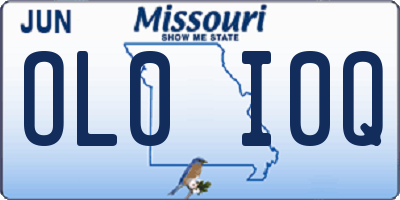 MO license plate OL0I0Q