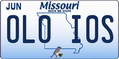 MO license plate OL0I0S