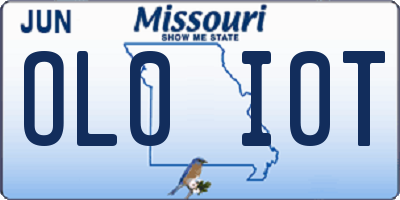 MO license plate OL0I0T