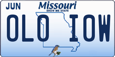 MO license plate OL0I0W