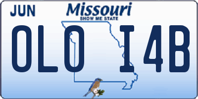 MO license plate OL0I4B
