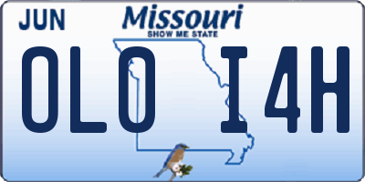 MO license plate OL0I4H