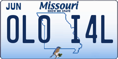 MO license plate OL0I4L