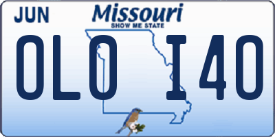 MO license plate OL0I4O