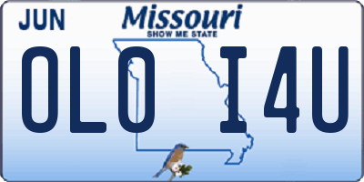 MO license plate OL0I4U