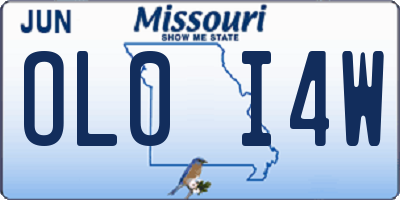 MO license plate OL0I4W