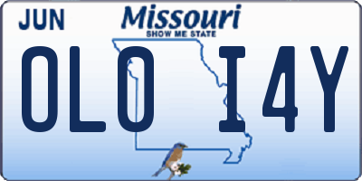 MO license plate OL0I4Y