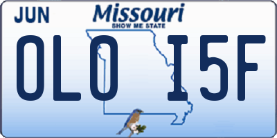 MO license plate OL0I5F